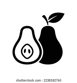 pear icon vector design template in white background