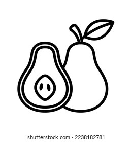 pear icon vector design template in white background