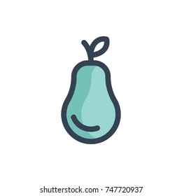 pear icon vector. pear icon filled outline style design