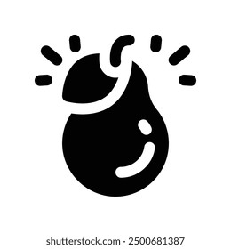 pear icon. vector glyph icon for your website, mobile, presentation, and logo design.