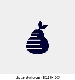 pear icon vector illustration