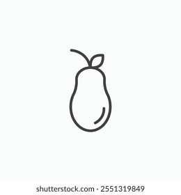 Ilustración vectorial de icono de pera. EPS10