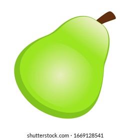 Pear icon vector illustration flat style isolated on a white background