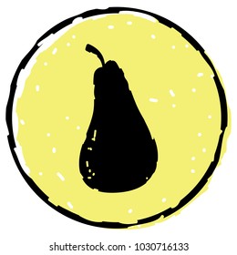 Pear icon vector illustration on white background