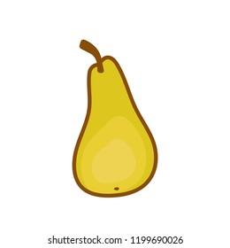Pear icon vector illustration on white background. Eps10