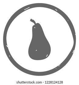 Pear icon vector illustration on white background. Eps10