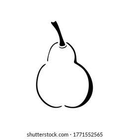 pear icon vector illustration on white background