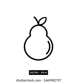 pear icon vector illustration simple design 