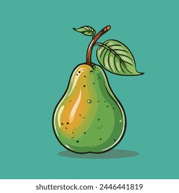 Pear icon vector illustration.Cartoon flat design.Vector illustration.