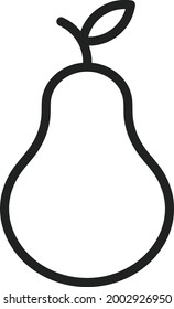 Pear icon vector image. Can also be used for Physical Fitness. Suitable for mobile apps, web apps and print media.