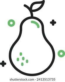Pear icon vector image. Suitable for mobile application web application and print media.