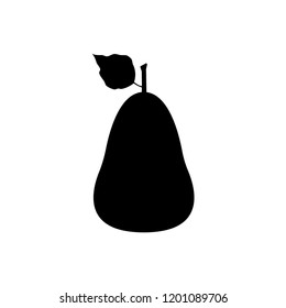 Pear icon vector. Pear silhouette sign 
glyph Icon. You can use for print and web project.