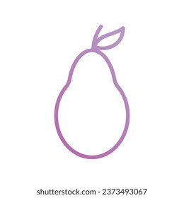 Pear icon with white background vector stock illustration