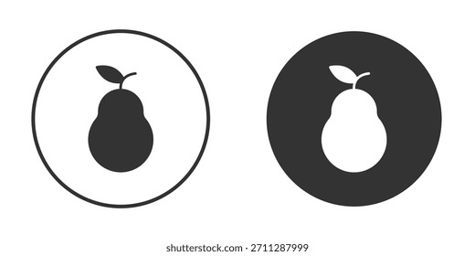 Birne Icons Konzept in Vollversion. Flacher Designstil.