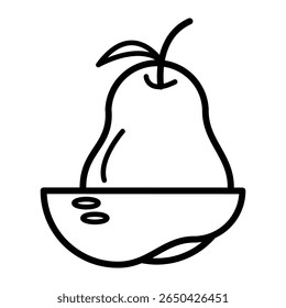 Pear icons free vector design illustration