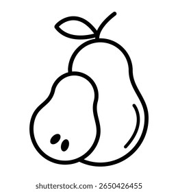 Pear icons free vector design illustration