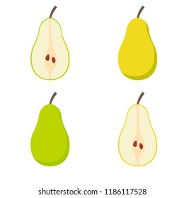 Pear icons set