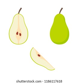 Pear icons set