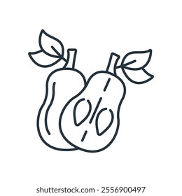Pear icons  symbol vector elements for infographic web