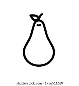 Pear icon,vector illustration. Flat design style. vector pear icon illustration isolated on White background, pear icon Eps10. pear icons graphic design vector symbols.