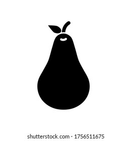 Pear icon,vector illustration. Flat design style. vector pear icon illustration isolated on White background, pear icon Eps10. pear icons graphic design vector symbols.