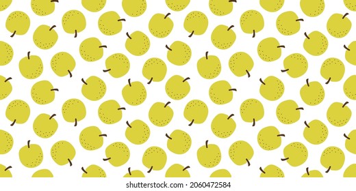 Pear illustration background. Seamless pattern.Vector. 