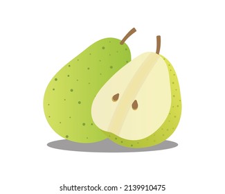 Pear illustration in high resolution, easy to change color and separate. 