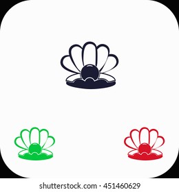 Pear Illustration set. Blue, green, red icon.
