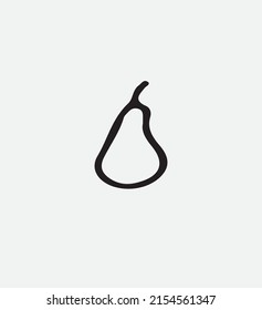 vector de ilustración de peras negro y blanco 