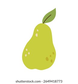 Pear isolated in catroon style