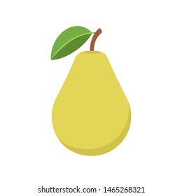 Pear isolated on white background. Vector illustration. Eps 10.