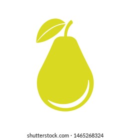 Pear isolated on white background. Vector illustration. Eps 10.