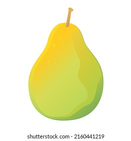 La oreja está aislada en un fondo blanco. Ilustración vectorial de la fruta.