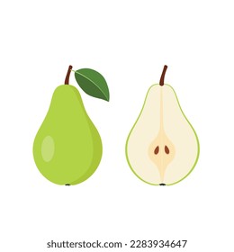 Pear isolated on white background. 