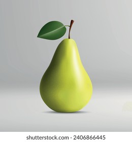 La oreja está aislada en un fondo blanco. Ilustración vectorial realista fotográfica