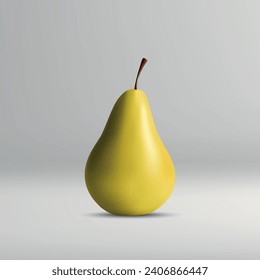 La oreja está aislada en un fondo blanco. Ilustración vectorial realista fotográfica