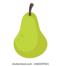 Pear isolated on white background, vector illustration