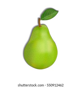Pear isolated on white background