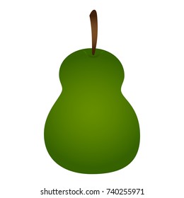 Pear isolated on white background, Vector illustration