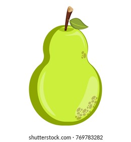 Pear isolated on white background, Vector illustration