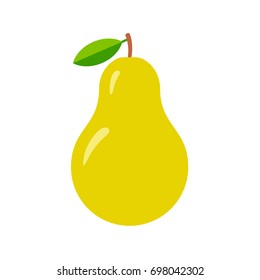 Pear isolated on white. Element for your design.