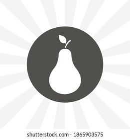 pear isolated vector icon. fruit design element