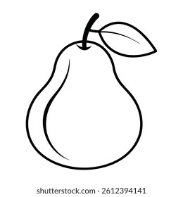pear isolated Vector illustration on white background