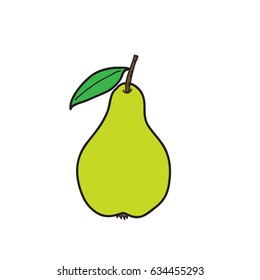 Pear  isolated.Vector illustration.