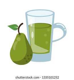 pear juice cup fruit