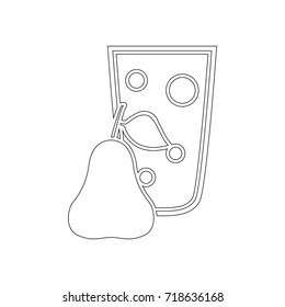 pear juice glass icon
