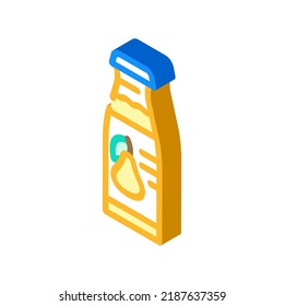 pear juice isometric icon vector. pear juice sign. isolated symbol illustration