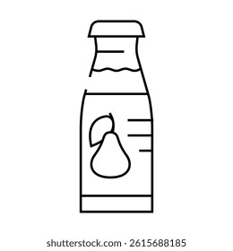 pear juice line icon vector. pear juice sign. isolated contour symbol black illustration