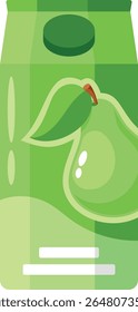 Pear juice pack vector illustration