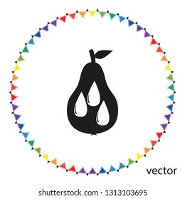 Pear juice. vector icon